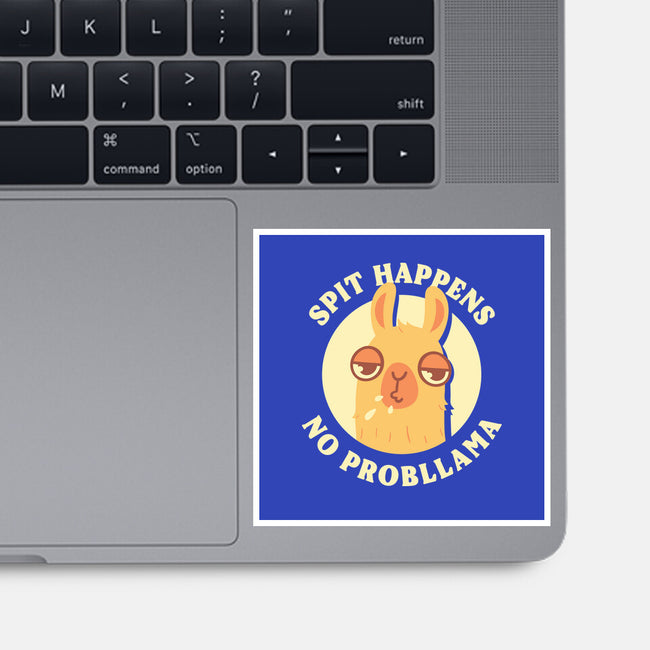 Spit Happens No Probllama-None-Glossy-Sticker-rarpoint
