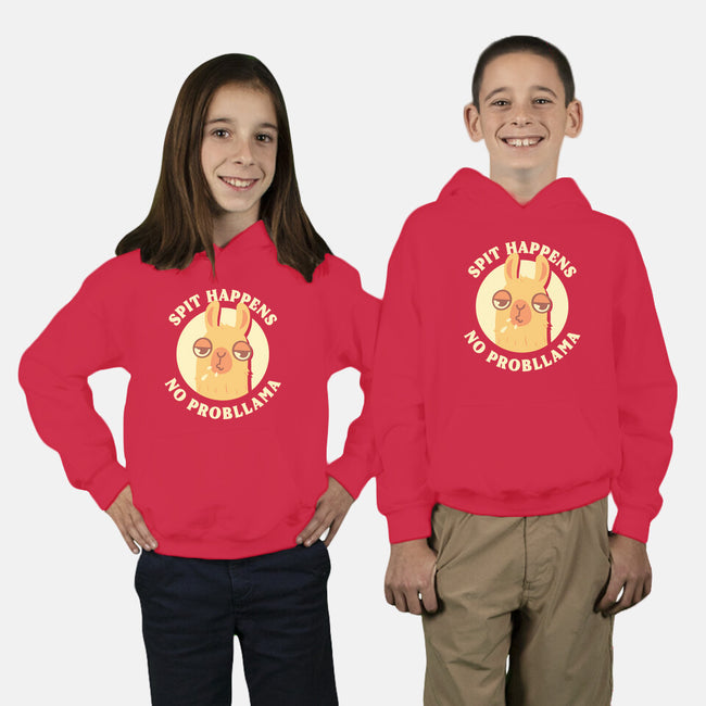 Spit Happens No Probllama-Youth-Pullover-Sweatshirt-rarpoint
