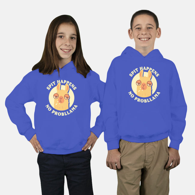 Spit Happens No Probllama-Youth-Pullover-Sweatshirt-rarpoint