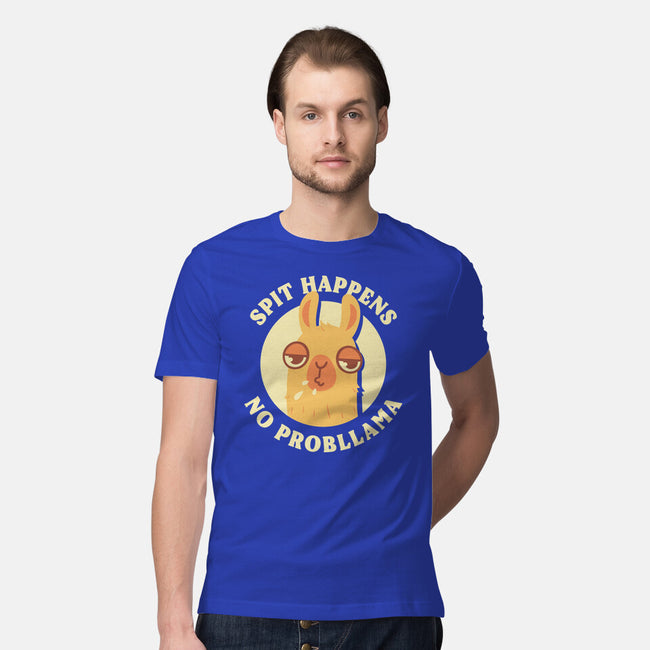 Spit Happens No Probllama-Mens-Premium-Tee-rarpoint