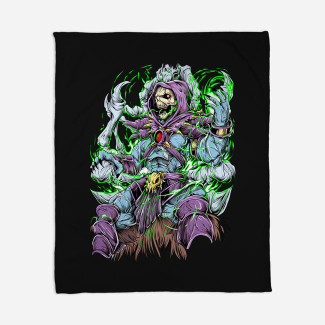 King Skeleton-None-Fleece-Blanket-Guilherme magno de oliveira