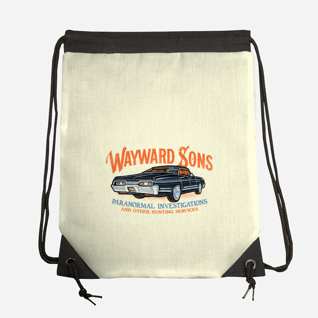 Wayward Sons Paranormal Investigations-None-Drawstring-Bag-momma_gorilla