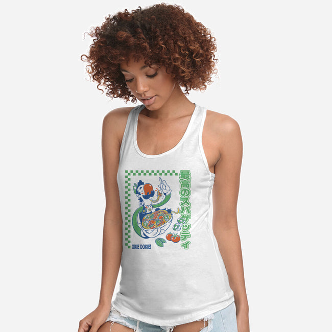 Spaghetti Time-Womens-Racerback-Tank-Henrique Torres