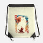 Samurai Cat Landscape-None-Drawstring-Bag-dandingeroz