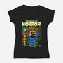 Tree House Of Horror-Womens-V-Neck-Tee-Jorgetiradoart