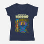 Tree House Of Horror-Womens-V-Neck-Tee-Jorgetiradoart
