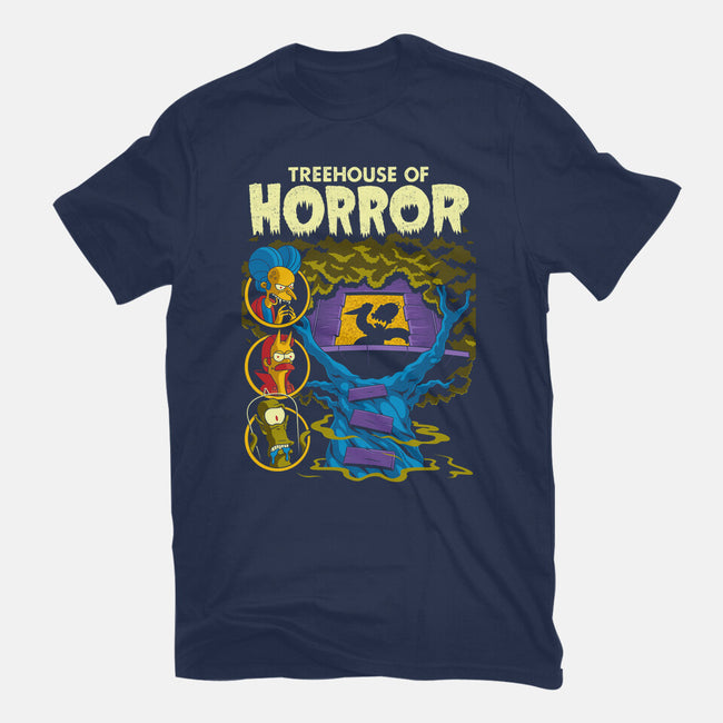 Tree House Of Horror-Womens-Fitted-Tee-Jorgetiradoart