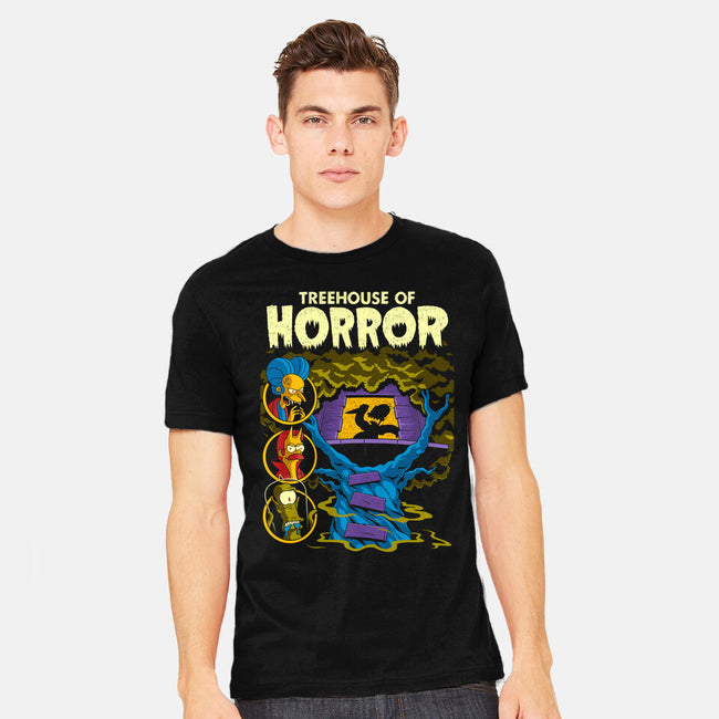 Tree House Of Horror-Mens-Heavyweight-Tee-Jorgetiradoart