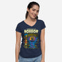 Tree House Of Horror-Womens-V-Neck-Tee-Jorgetiradoart