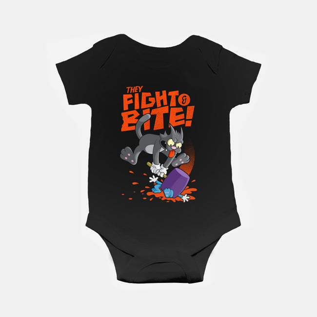 They Fight And Bite-Baby-Basic-Onesie-Jorgetiradoart