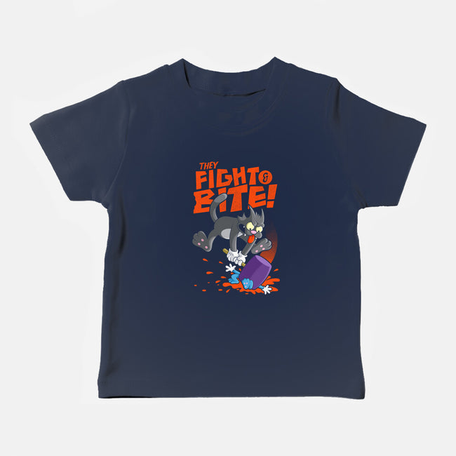 They Fight And Bite-Baby-Basic-Tee-Jorgetiradoart