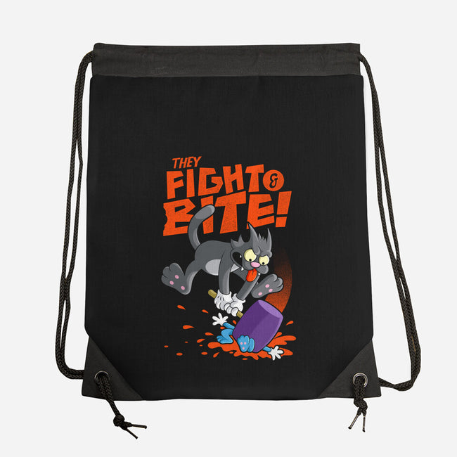 They Fight And Bite-None-Drawstring-Bag-Jorgetiradoart