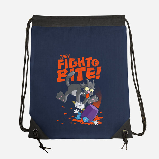 They Fight And Bite-None-Drawstring-Bag-Jorgetiradoart