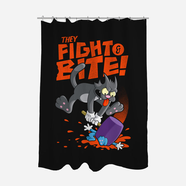 They Fight And Bite-None-Polyester-Shower Curtain-Jorgetiradoart