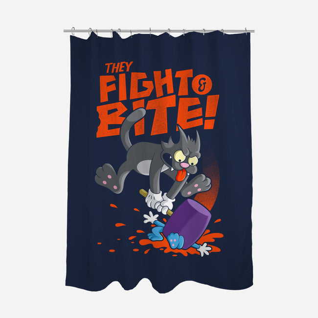 They Fight And Bite-None-Polyester-Shower Curtain-Jorgetiradoart