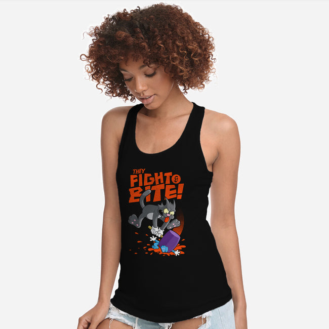 They Fight And Bite-Womens-Racerback-Tank-Jorgetiradoart