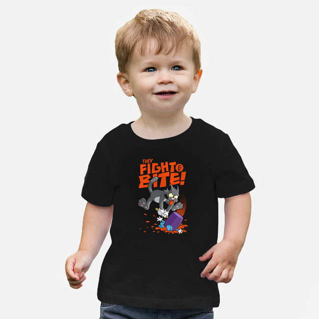 They Fight And Bite-Baby-Basic-Tee-Jorgetiradoart