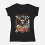 Rajang Ramen-Womens-V-Neck-Tee-LAGELANTEE