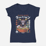 Rajang Ramen-Womens-V-Neck-Tee-LAGELANTEE