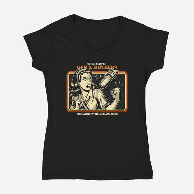 Gen X Mothers-Womens-V-Neck-Tee-Eoli Studio