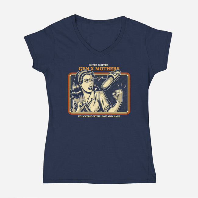 Gen X Mothers-Womens-V-Neck-Tee-Eoli Studio