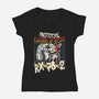 Close Combat Mobile Suit-Womens-V-Neck-Tee-momma_gorilla