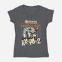 Close Combat Mobile Suit-Womens-V-Neck-Tee-momma_gorilla