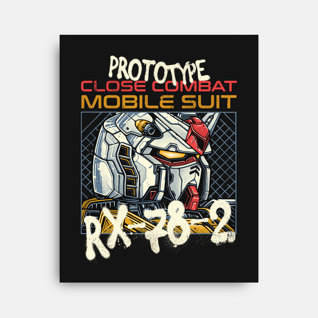 Close Combat Mobile Suit-None-Stretched-Canvas-momma_gorilla