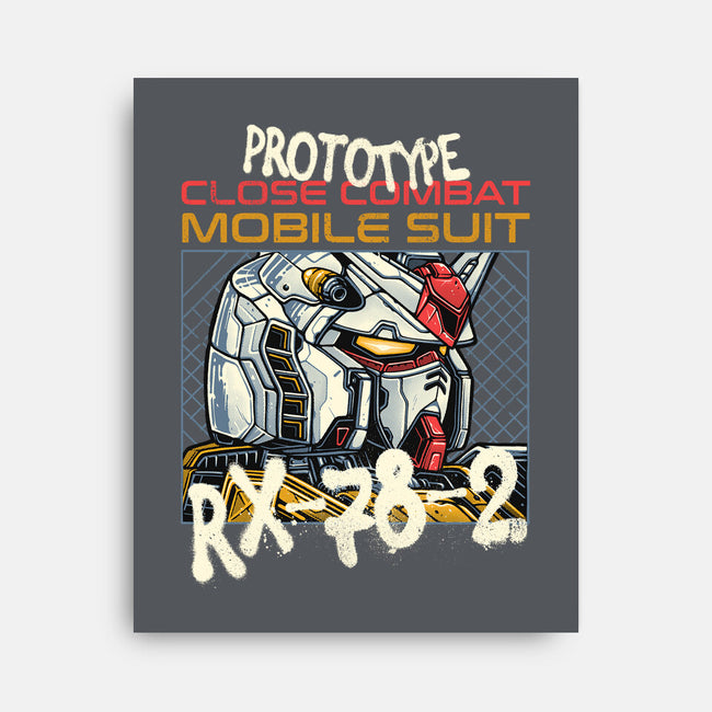 Close Combat Mobile Suit-None-Stretched-Canvas-momma_gorilla