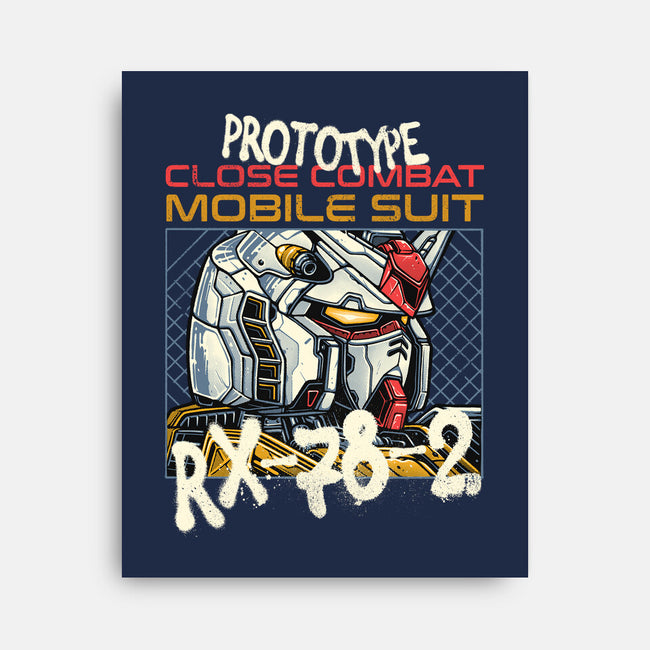 Close Combat Mobile Suit-None-Stretched-Canvas-momma_gorilla