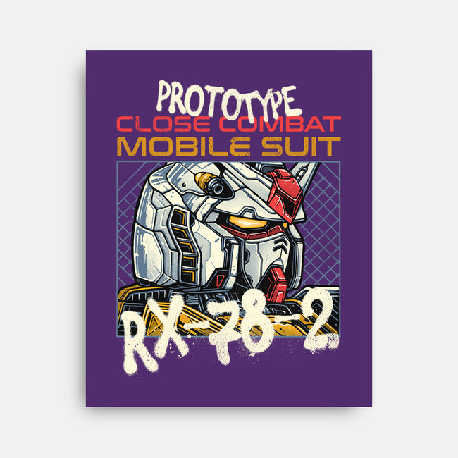 Close Combat Mobile Suit-None-Stretched-Canvas-momma_gorilla
