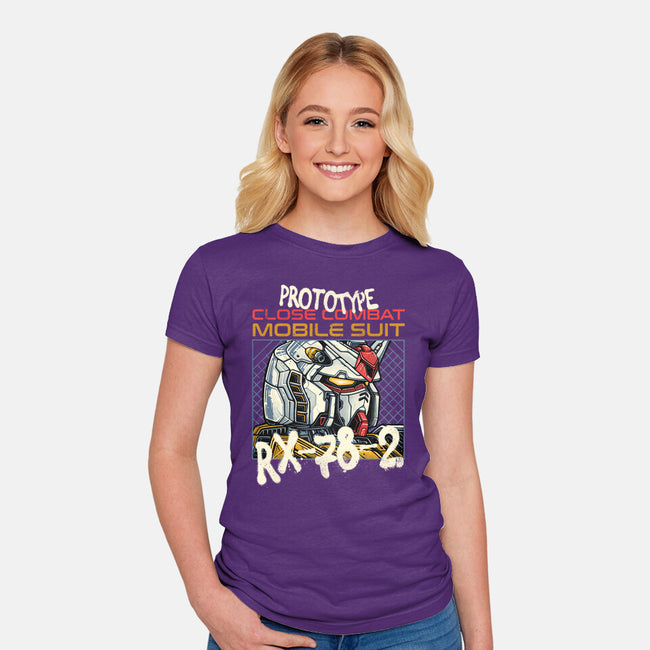 Close Combat Mobile Suit-Womens-Fitted-Tee-momma_gorilla
