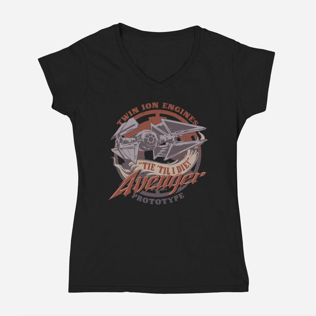 Tie Till I Die-Womens-V-Neck-Tee-Wheels