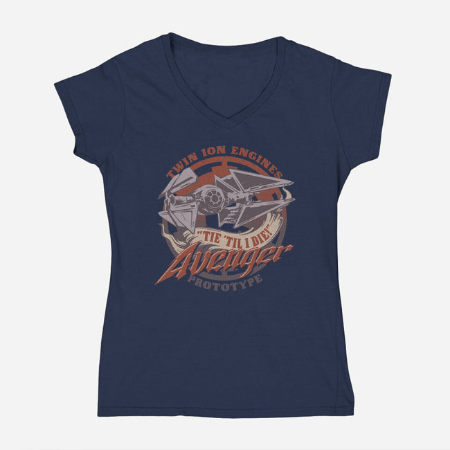 Tie Till I Die-Womens-V-Neck-Tee-Wheels