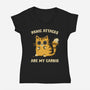 Panic Attacks Are My Cardio-Womens-V-Neck-Tee-kg07