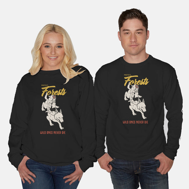 Protect Forests-Unisex-Crew Neck-Sweatshirt-sebasebi