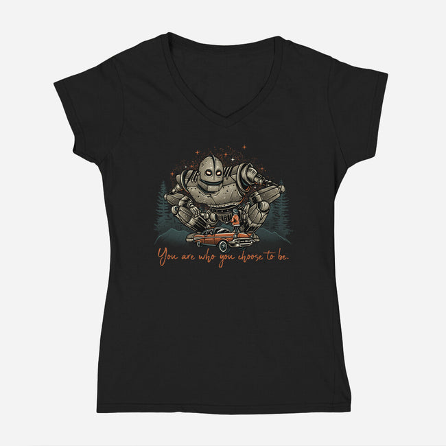 You Are Who You Choose To Be-Womens-V-Neck-Tee-momma_gorilla