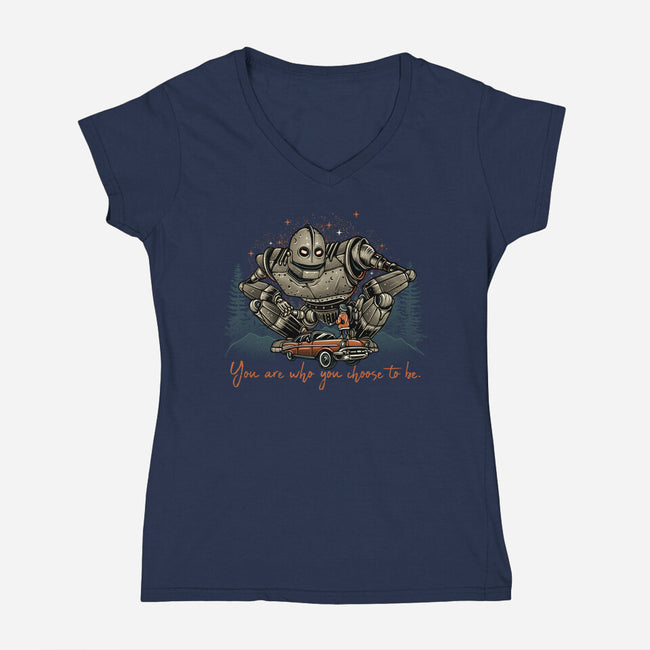 You Are Who You Choose To Be-Womens-V-Neck-Tee-momma_gorilla
