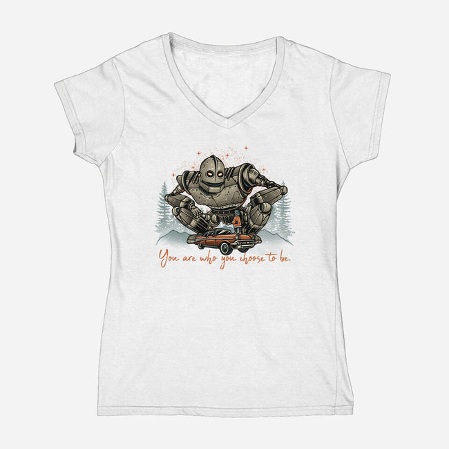 You Are Who You Choose To Be-Womens-V-Neck-Tee-momma_gorilla