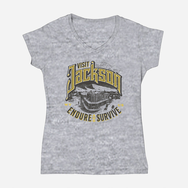 Visit Jackson-Womens-V-Neck-Tee-Wheels