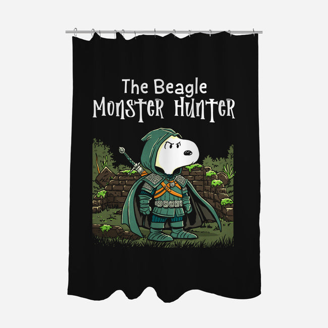 Beagle Monster Hunter-None-Polyester-Shower Curtain-P1yu5h
