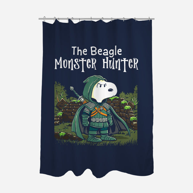 Beagle Monster Hunter-None-Polyester-Shower Curtain-P1yu5h