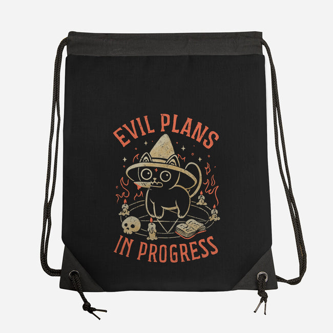 Evil Plans In Progress-None-Drawstring-Bag-eduely