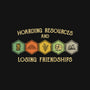 Hoarding Resources And Losing Friends-Unisex-Basic-Tee-kg07