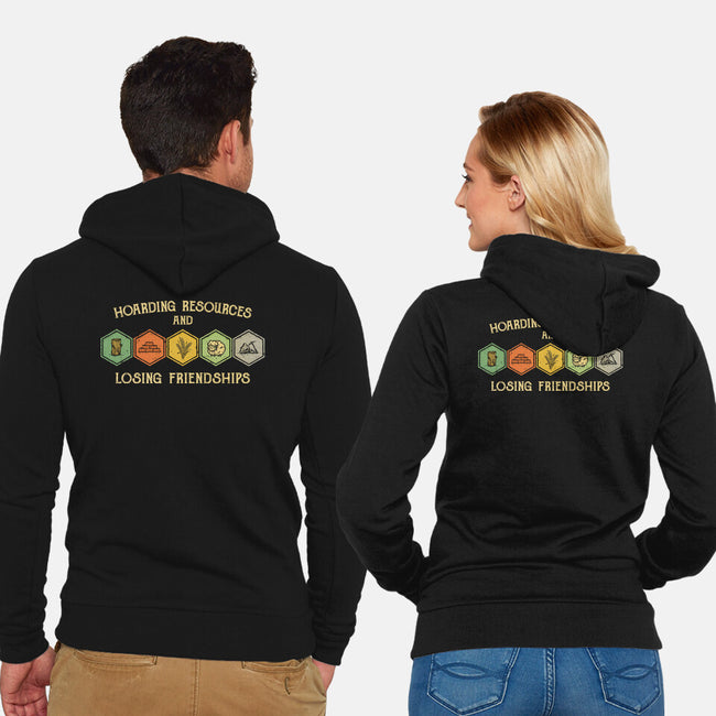 Hoarding Resources And Losing Friends-Unisex-Zip-Up-Sweatshirt-kg07