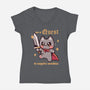 On A Quest To Acquire Snackies-Womens-V-Neck-Tee-TechraNova