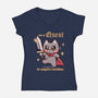On A Quest To Acquire Snackies-Womens-V-Neck-Tee-TechraNova