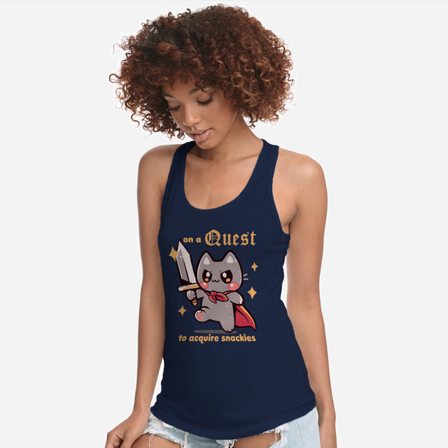 On A Quest To Acquire Snackies-Womens-Racerback-Tank-TechraNova