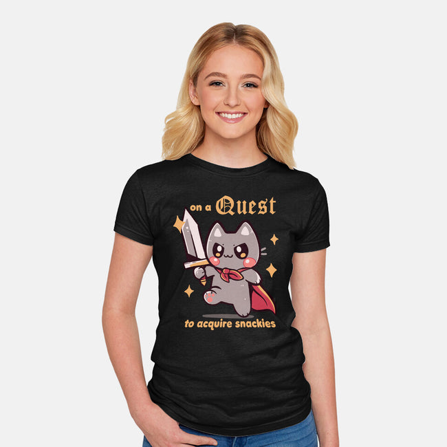 On A Quest To Acquire Snackies-Womens-Fitted-Tee-TechraNova