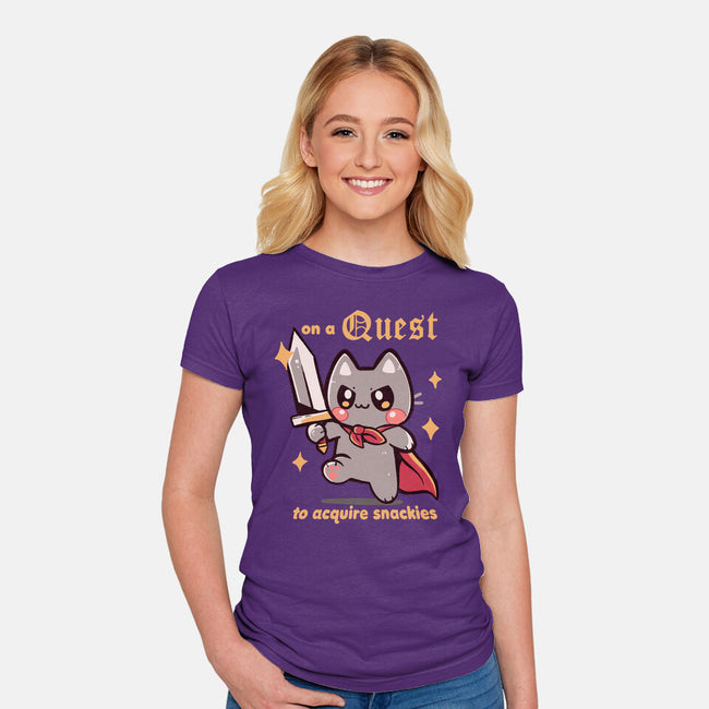 On A Quest To Acquire Snackies-Womens-Fitted-Tee-TechraNova